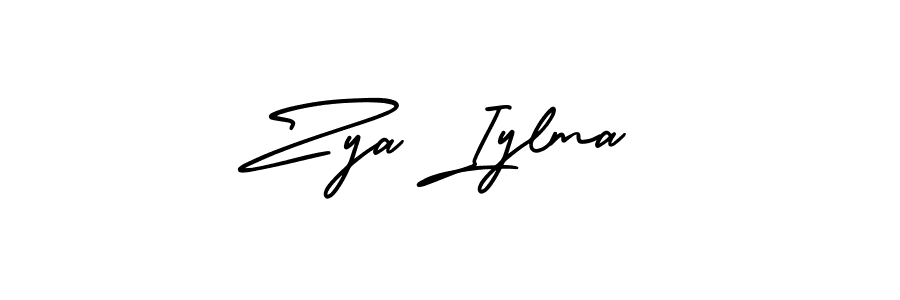 Zya Iylma stylish signature style. Best Handwritten Sign (AmerikaSignatureDemo-Regular) for my name. Handwritten Signature Collection Ideas for my name Zya Iylma. Zya Iylma signature style 3 images and pictures png