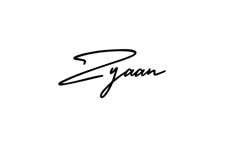 Create a beautiful signature design for name Zyaan. With this signature (AmerikaSignatureDemo-Regular) fonts, you can make a handwritten signature for free. Zyaan signature style 3 images and pictures png
