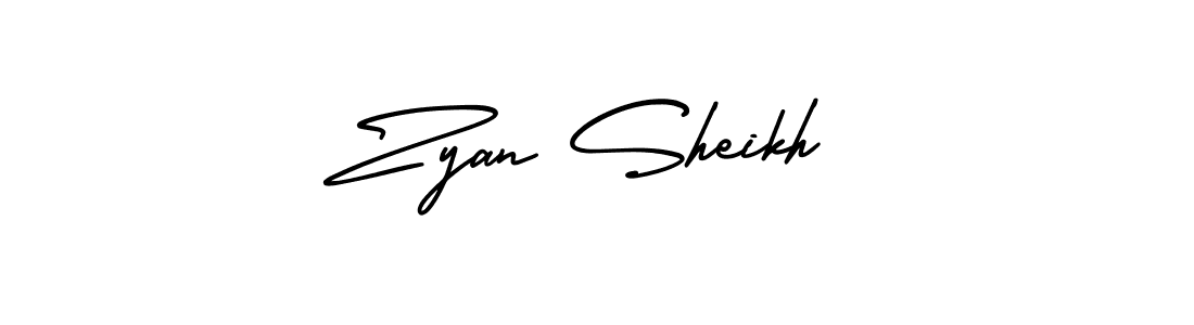 Create a beautiful signature design for name Zyan Sheikh. With this signature (AmerikaSignatureDemo-Regular) fonts, you can make a handwritten signature for free. Zyan Sheikh signature style 3 images and pictures png