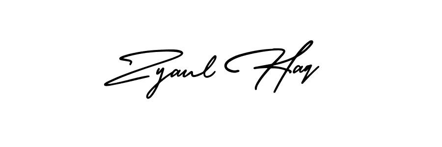 How to make Zyaul Haq name signature. Use AmerikaSignatureDemo-Regular style for creating short signs online. This is the latest handwritten sign. Zyaul Haq signature style 3 images and pictures png