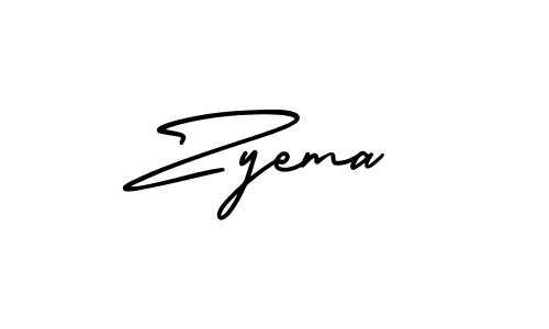 Similarly AmerikaSignatureDemo-Regular is the best handwritten signature design. Signature creator online .You can use it as an online autograph creator for name Zyema. Zyema signature style 3 images and pictures png