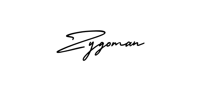 How to make Zygoman name signature. Use AmerikaSignatureDemo-Regular style for creating short signs online. This is the latest handwritten sign. Zygoman signature style 3 images and pictures png