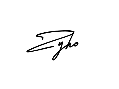 You should practise on your own different ways (AmerikaSignatureDemo-Regular) to write your name (Zyho) in signature. don't let someone else do it for you. Zyho signature style 3 images and pictures png