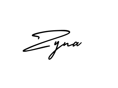 It looks lik you need a new signature style for name Zyna. Design unique handwritten (AmerikaSignatureDemo-Regular) signature with our free signature maker in just a few clicks. Zyna signature style 3 images and pictures png