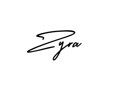 You should practise on your own different ways (AmerikaSignatureDemo-Regular) to write your name (Zyra) in signature. don't let someone else do it for you. Zyra signature style 3 images and pictures png