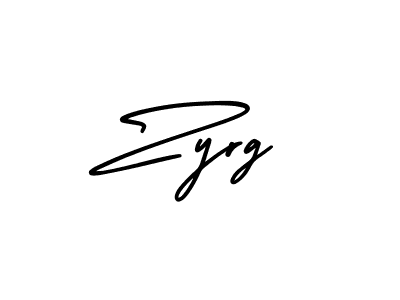 The best way (AmerikaSignatureDemo-Regular) to make a short signature is to pick only two or three words in your name. The name Zyrg include a total of six letters. For converting this name. Zyrg signature style 3 images and pictures png