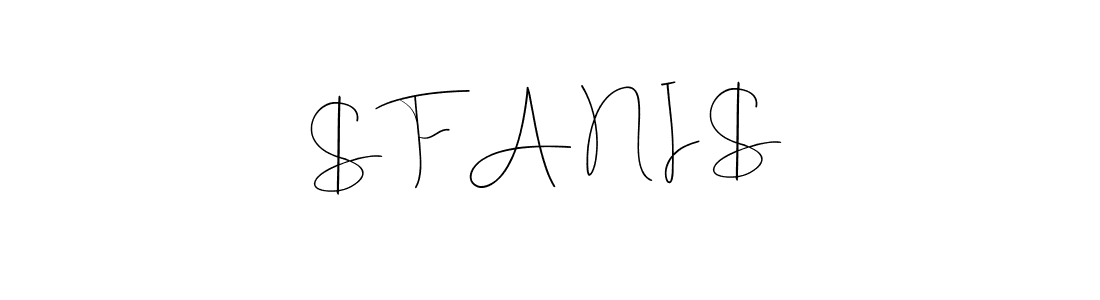 You can use this online signature creator to create a handwritten signature for the name $ F A N I $. This is the best online autograph maker. $ F A N I $ signature style 4 images and pictures png