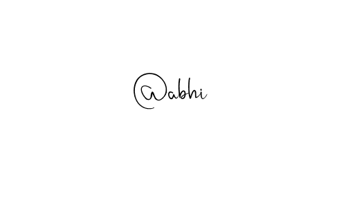 Design your own signature with our free online signature maker. With this signature software, you can create a handwritten (Andilay-7BmLP) signature for name @abhi. @abhi signature style 4 images and pictures png