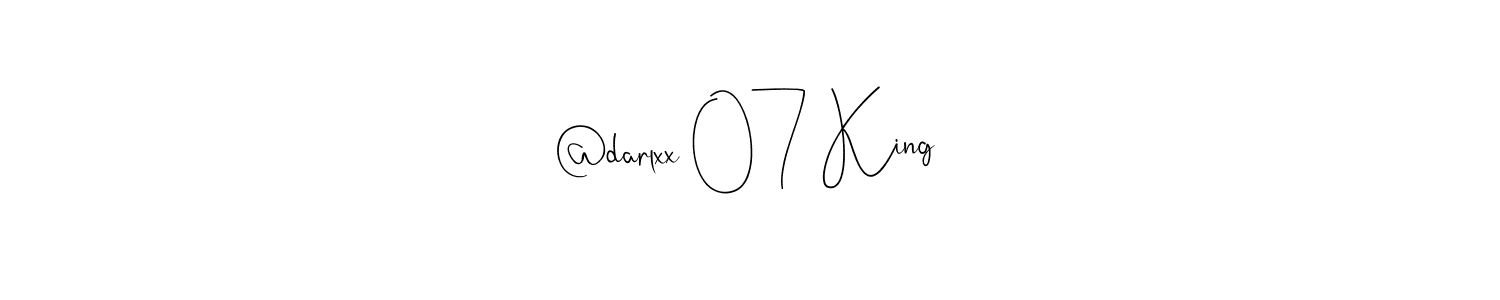 It looks lik you need a new signature style for name @darlxx 07 King. Design unique handwritten (Andilay-7BmLP) signature with our free signature maker in just a few clicks. @darlxx 07 King signature style 4 images and pictures png