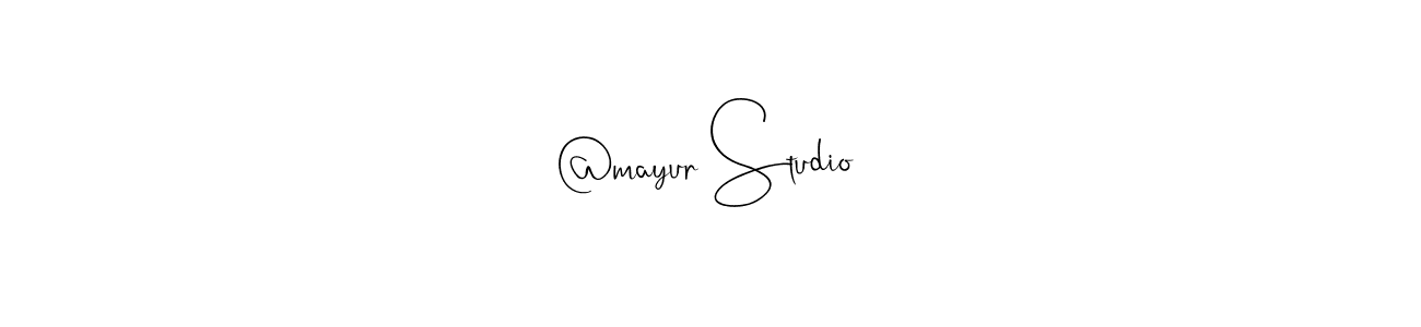 The best way (Andilay-7BmLP) to make a short signature is to pick only two or three words in your name. The name @mayur Studio include a total of six letters. For converting this name. @mayur Studio signature style 4 images and pictures png