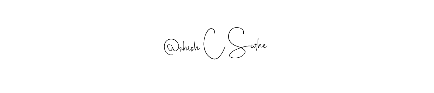 Use a signature maker to create a handwritten signature online. With this signature software, you can design (Andilay-7BmLP) your own signature for name @shish C Sathe. @shish C Sathe signature style 4 images and pictures png