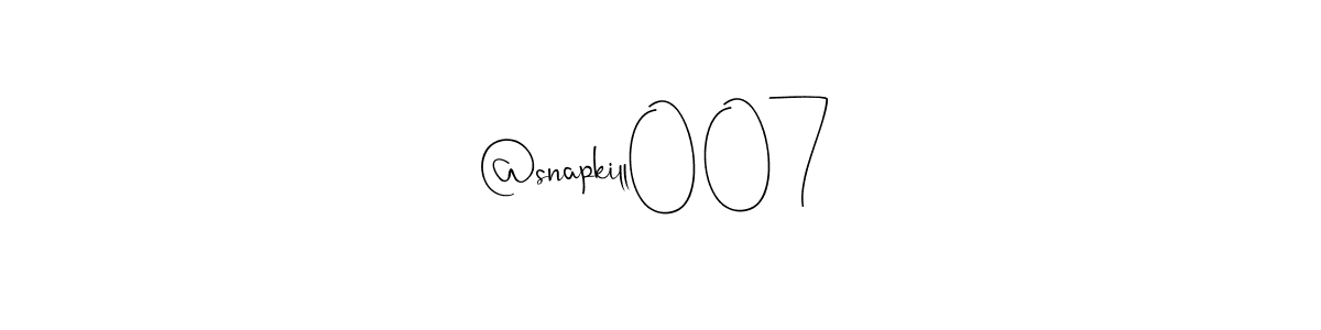 Make a beautiful signature design for name @snapkill007. Use this online signature maker to create a handwritten signature for free. @snapkill007 signature style 4 images and pictures png