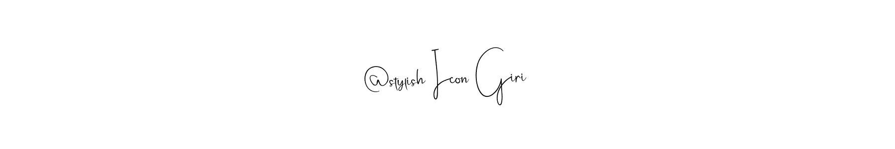 How to make @stylish Icon Giri signature? Andilay-7BmLP is a professional autograph style. Create handwritten signature for @stylish Icon Giri name. @stylish Icon Giri signature style 4 images and pictures png