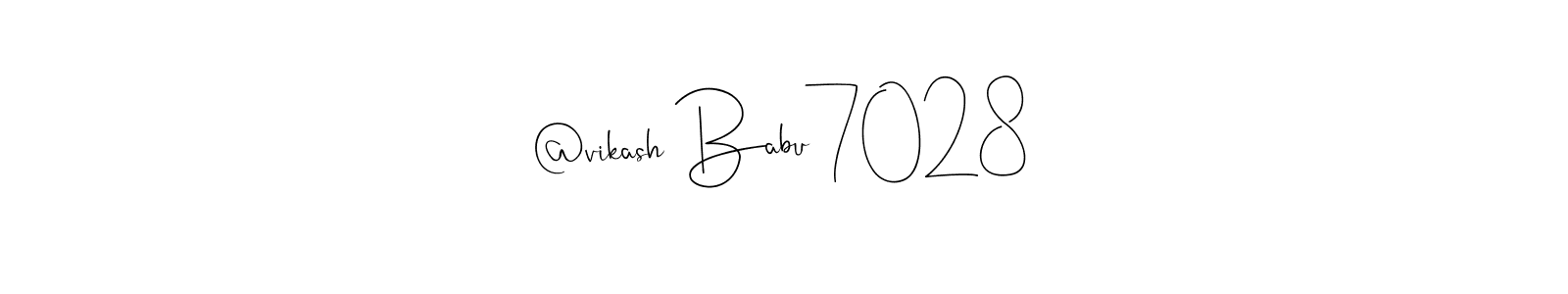 This is the best signature style for the @vikash Babu7028 name. Also you like these signature font (Andilay-7BmLP). Mix name signature. @vikash Babu7028 signature style 4 images and pictures png