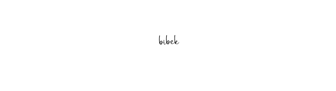 Also we have ```bibek``` name is the best signature style. Create professional handwritten signature collection using Andilay-7BmLP autograph style. ```bibek``` signature style 4 images and pictures png