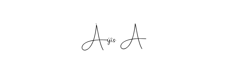 It looks lik you need a new signature style for name Àýîs A. Design unique handwritten (Andilay-7BmLP) signature with our free signature maker in just a few clicks. Àýîs A signature style 4 images and pictures png