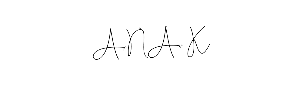 Here are the top 10 professional signature styles for the name ÀrÑÃv K. These are the best autograph styles you can use for your name. ÀrÑÃv K signature style 4 images and pictures png