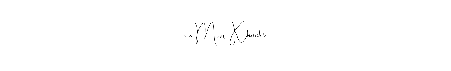This is the best signature style for the ×͜× Monu Khinchi name. Also you like these signature font (Andilay-7BmLP). Mix name signature. ×͜× Monu Khinchi signature style 4 images and pictures png