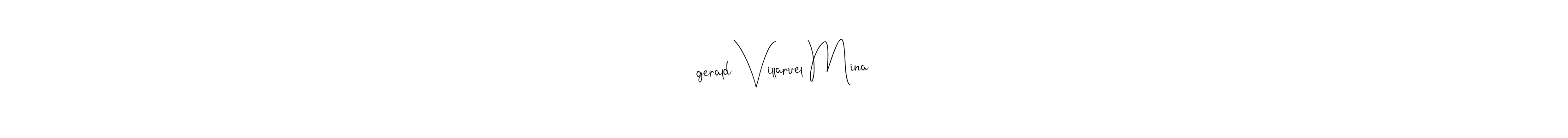 The best way (Andilay-7BmLP) to make a short signature is to pick only two or three words in your name. The name ★•gerald Villaruel Mina •★ include a total of six letters. For converting this name. ★•gerald Villaruel Mina •★ signature style 4 images and pictures png