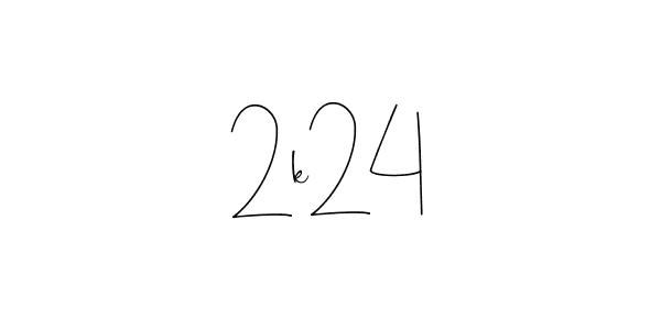 How to make  2k24  name signature. Use Andilay-7BmLP style for creating short signs online. This is the latest handwritten sign.  2k24  signature style 4 images and pictures png