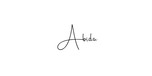 Make a beautiful signature design for name  Abida. With this signature (Andilay-7BmLP) style, you can create a handwritten signature for free.  Abida signature style 4 images and pictures png