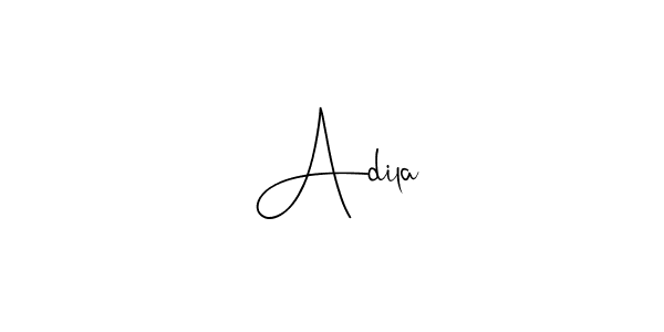 How to make  Adila name signature. Use Andilay-7BmLP style for creating short signs online. This is the latest handwritten sign.  Adila signature style 4 images and pictures png