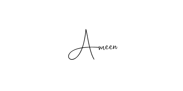 Make a beautiful signature design for name  Ameen. With this signature (Andilay-7BmLP) style, you can create a handwritten signature for free.  Ameen signature style 4 images and pictures png