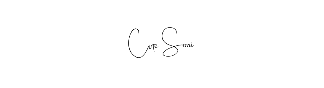 Design your own signature with our free online signature maker. With this signature software, you can create a handwritten (Andilay-7BmLP) signature for name  Cute Soni .  Cute Soni  signature style 4 images and pictures png