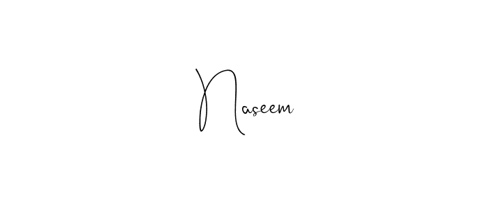 Design your own signature with our free online signature maker. With this signature software, you can create a handwritten (Andilay-7BmLP) signature for name  Naseem.  Naseem signature style 4 images and pictures png