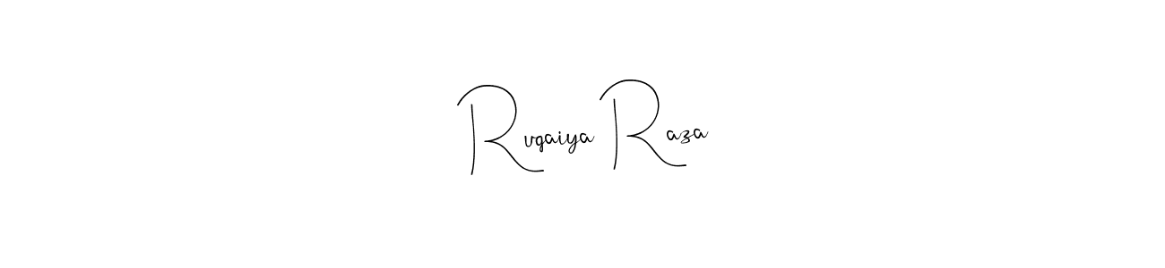 This is the best signature style for the  Ruqaiya Raza name. Also you like these signature font (Andilay-7BmLP). Mix name signature.  Ruqaiya Raza signature style 4 images and pictures png