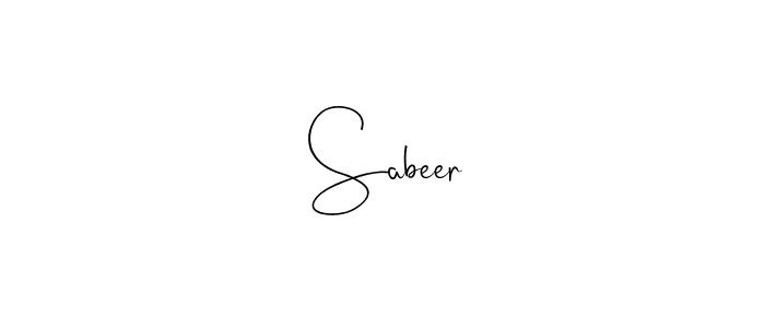 Make a beautiful signature design for name  Sabeer. With this signature (Andilay-7BmLP) style, you can create a handwritten signature for free.  Sabeer signature style 4 images and pictures png