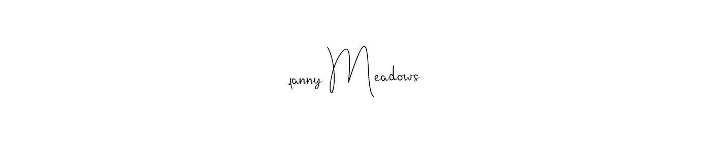 How to make .lanny Meadows name signature. Use Andilay-7BmLP style for creating short signs online. This is the latest handwritten sign. .lanny Meadows signature style 4 images and pictures png