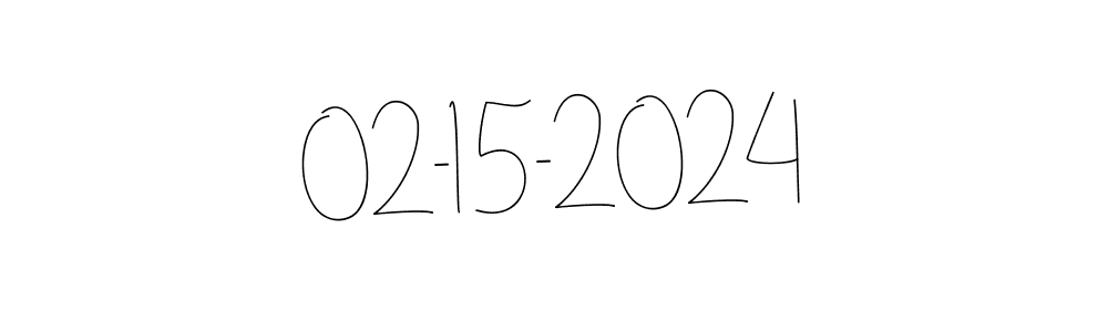 How to make 02-15-2024 name signature. Use Andilay-7BmLP style for creating short signs online. This is the latest handwritten sign. 02-15-2024 signature style 4 images and pictures png