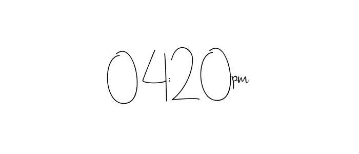 Make a short 04:20pm signature style. Manage your documents anywhere anytime using Andilay-7BmLP. Create and add eSignatures, submit forms, share and send files easily. 04:20pm signature style 4 images and pictures png