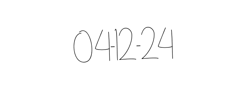 Use a signature maker to create a handwritten signature online. With this signature software, you can design (Andilay-7BmLP) your own signature for name 04-12-24. 04-12-24 signature style 4 images and pictures png