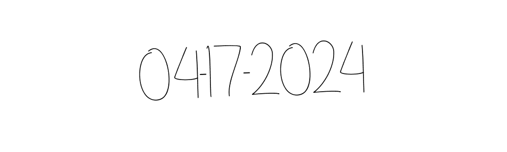 The best way (Andilay-7BmLP) to make a short signature is to pick only two or three words in your name. The name 04-17-2024 include a total of six letters. For converting this name. 04-17-2024 signature style 4 images and pictures png