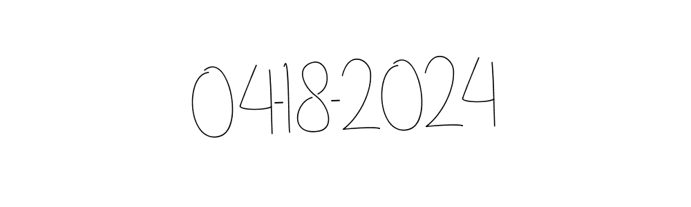 The best way (Andilay-7BmLP) to make a short signature is to pick only two or three words in your name. The name 04-18-2024 include a total of six letters. For converting this name. 04-18-2024 signature style 4 images and pictures png