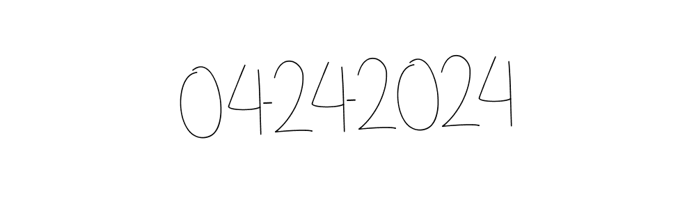 How to make 04-24-2024 name signature. Use Andilay-7BmLP style for creating short signs online. This is the latest handwritten sign. 04-24-2024 signature style 4 images and pictures png