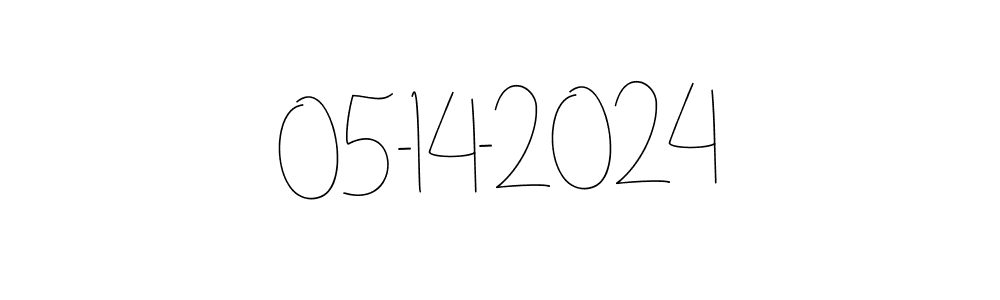 How to make 05-14-2024 name signature. Use Andilay-7BmLP style for creating short signs online. This is the latest handwritten sign. 05-14-2024 signature style 4 images and pictures png