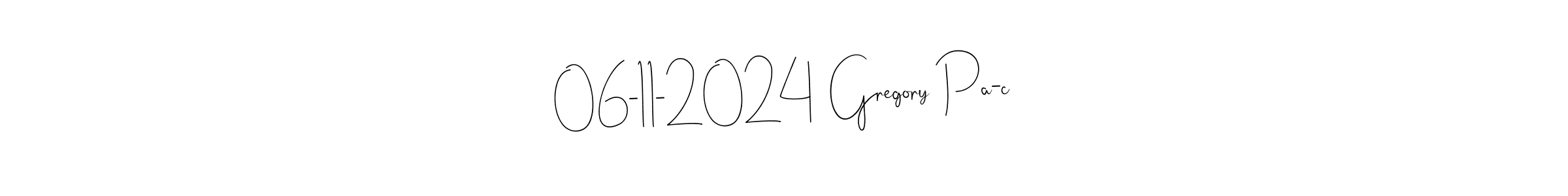 Andilay-7BmLP is a professional signature style that is perfect for those who want to add a touch of class to their signature. It is also a great choice for those who want to make their signature more unique. Get 06-11-2024  Gregory Pa-c name to fancy signature for free. 06-11-2024  Gregory Pa-c signature style 4 images and pictures png