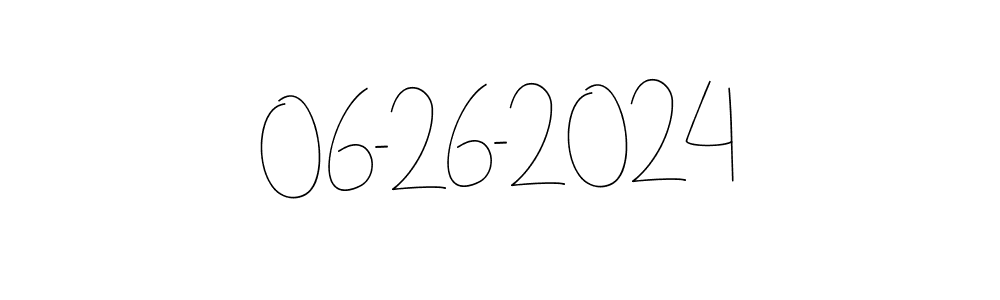 How to make 06-26-2024 name signature. Use Andilay-7BmLP style for creating short signs online. This is the latest handwritten sign. 06-26-2024 signature style 4 images and pictures png