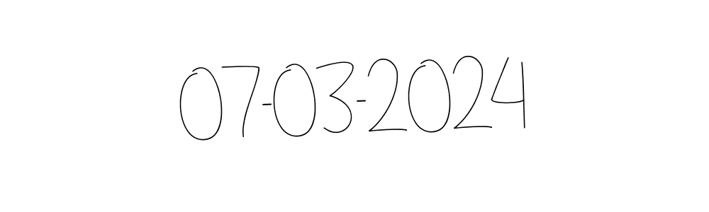 How to make 07-03-2024 name signature. Use Andilay-7BmLP style for creating short signs online. This is the latest handwritten sign. 07-03-2024 signature style 4 images and pictures png