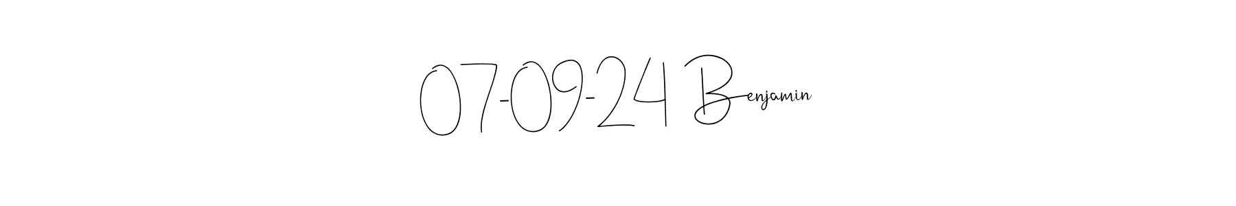 It looks lik you need a new signature style for name 07-09-24  Benjamin. Design unique handwritten (Andilay-7BmLP) signature with our free signature maker in just a few clicks. 07-09-24  Benjamin signature style 4 images and pictures png