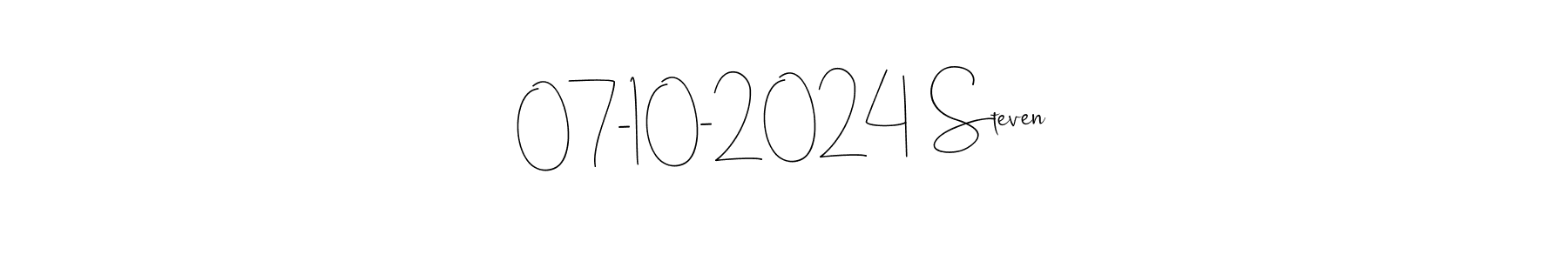 You can use this online signature creator to create a handwritten signature for the name 07-10-2024  Steven. This is the best online autograph maker. 07-10-2024  Steven signature style 4 images and pictures png