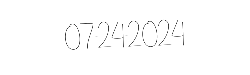 How to make 07-24-2024 name signature. Use Andilay-7BmLP style for creating short signs online. This is the latest handwritten sign. 07-24-2024 signature style 4 images and pictures png