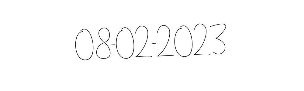 Design your own signature with our free online signature maker. With this signature software, you can create a handwritten (Andilay-7BmLP) signature for name 08-02-2023. 08-02-2023 signature style 4 images and pictures png