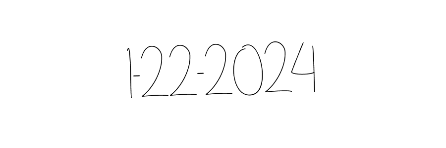 How to make 1-22-2024 name signature. Use Andilay-7BmLP style for creating short signs online. This is the latest handwritten sign. 1-22-2024 signature style 4 images and pictures png