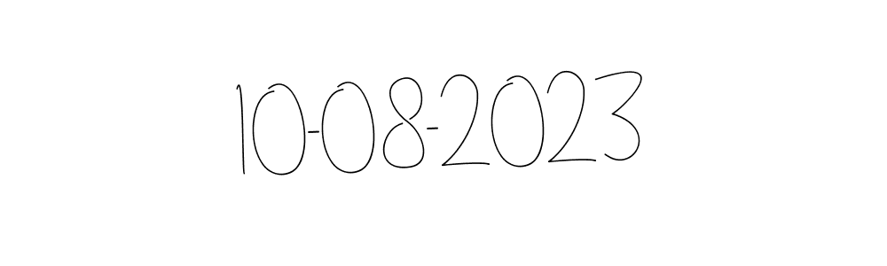 How to make 10-08-2023 name signature. Use Andilay-7BmLP style for creating short signs online. This is the latest handwritten sign. 10-08-2023 signature style 4 images and pictures png