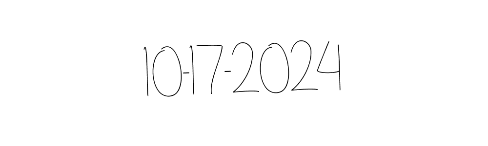 Andilay-7BmLP is a professional signature style that is perfect for those who want to add a touch of class to their signature. It is also a great choice for those who want to make their signature more unique. Get 10-17-2024 name to fancy signature for free. 10-17-2024 signature style 4 images and pictures png