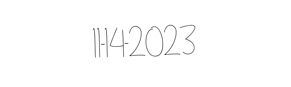 The best way (Andilay-7BmLP) to make a short signature is to pick only two or three words in your name. The name 11-14-2023 include a total of six letters. For converting this name. 11-14-2023 signature style 4 images and pictures png